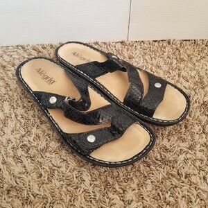 Alegria Women's Sandals 10.5/41 Black Leather Strappy Comfort Shoes